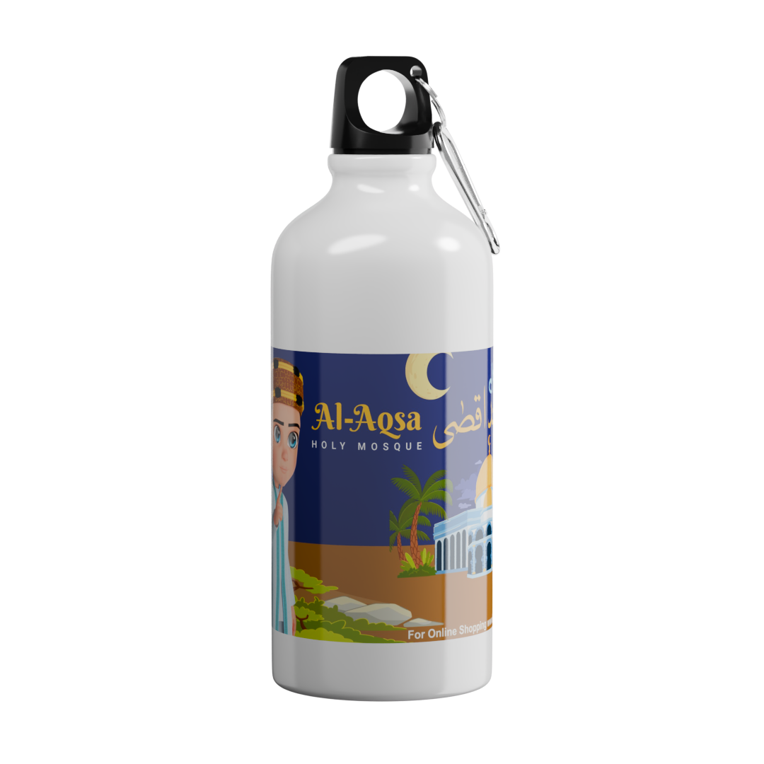 Islamic Water Bottle with Printed "Masjid e Aqsa"