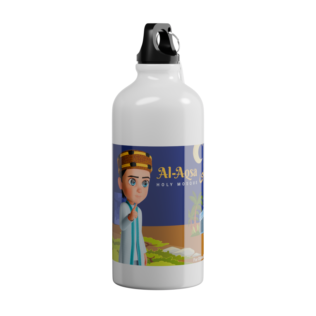 Islamic Water Bottle with Printed "Masjid e Aqsa"