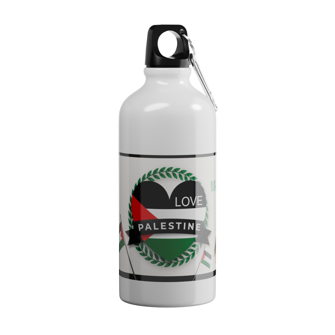 Islamic Water Bottle with Printed "I Love Masjid e Aqsa"