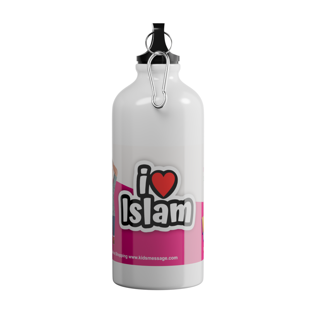 Islamic Water Bottle with Printed "I Love Islam "