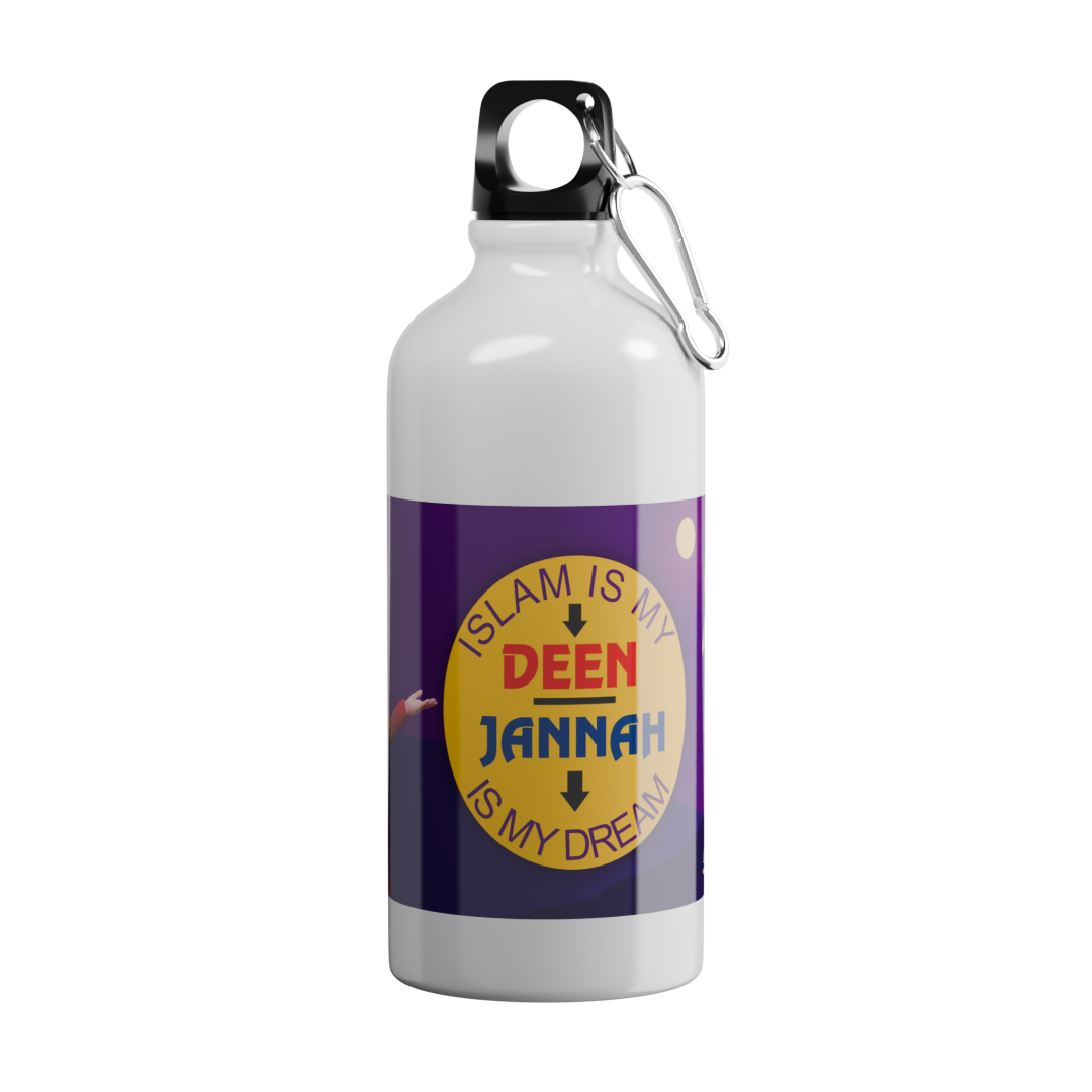Islamic Water Bottle with Printed "Islam is My Deen"