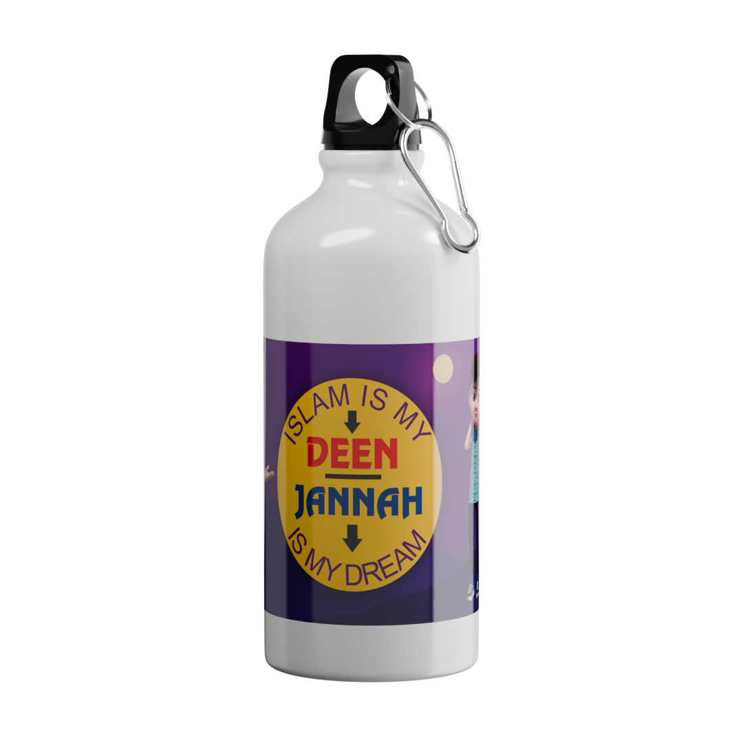 Islamic Water Bottle with Printed "Islam is My Deen"