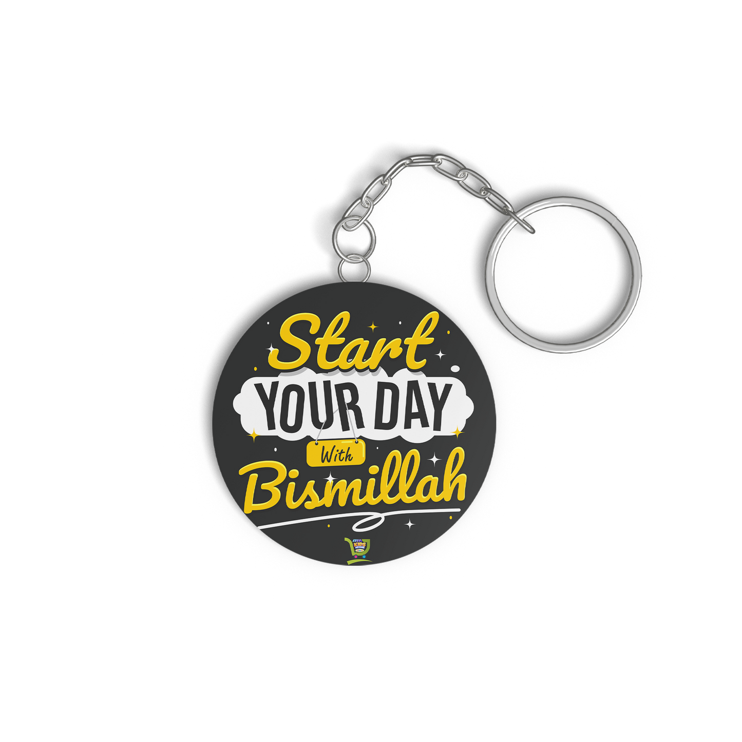 Islamic Keychain, Islamic Gift, Islamic Resin Art "sabar and Shukar"2 side "start your day Bismillah"