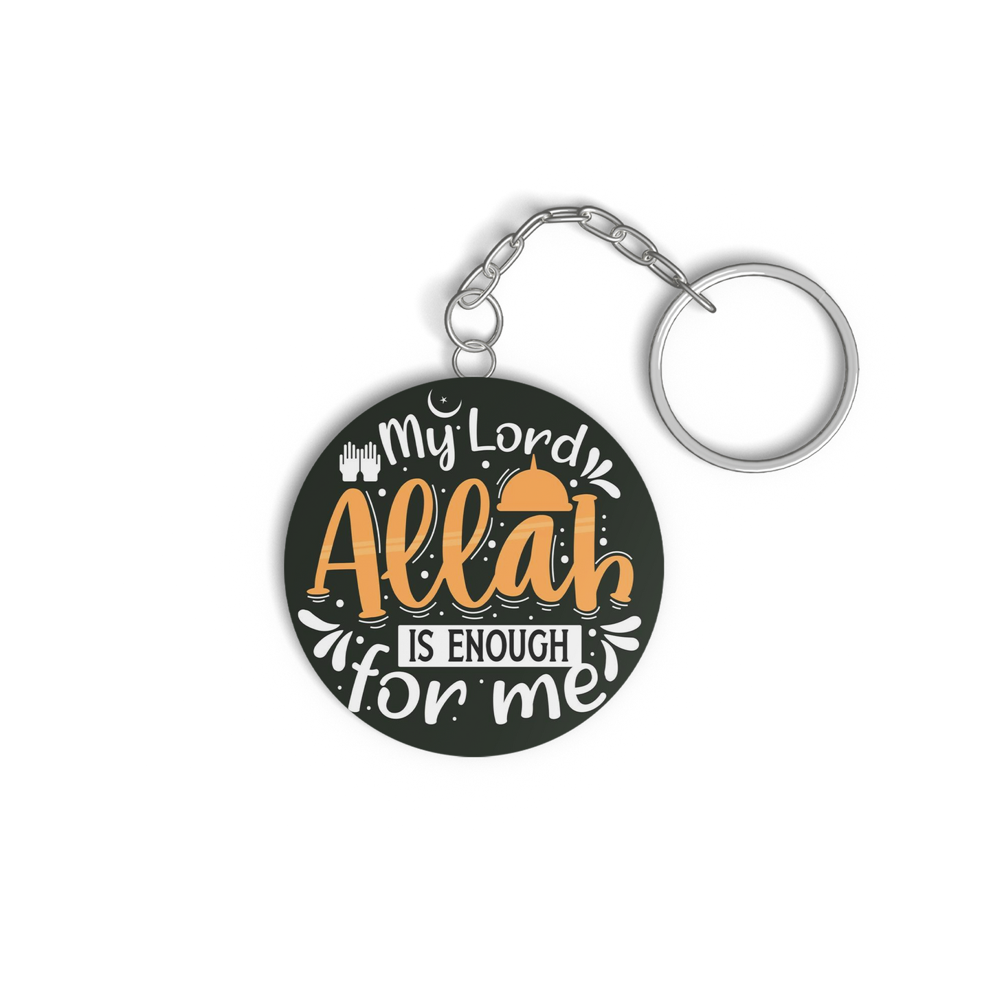 Islamic Keychain, Islamic Gift, Islamic Resin Art "My lord allah"2 side "Palestine"