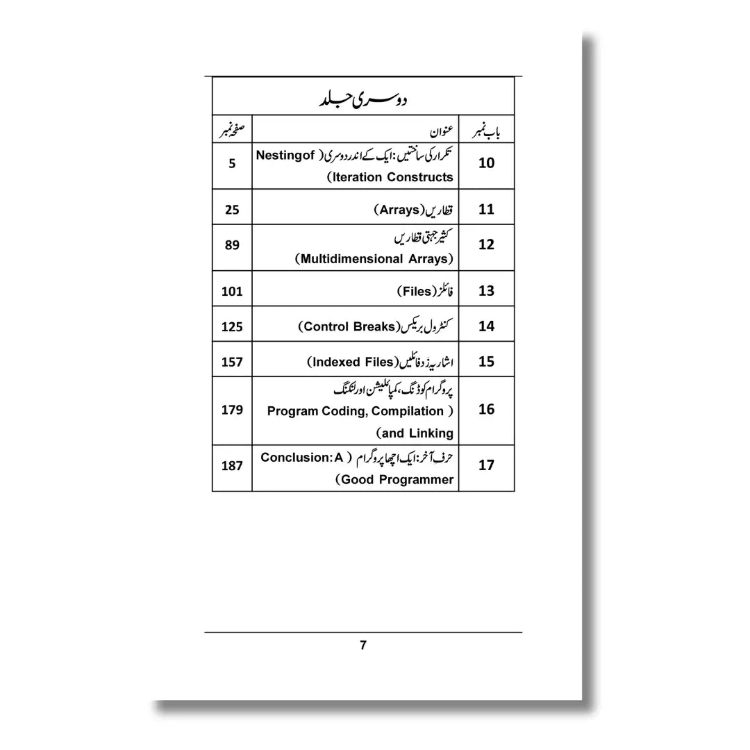 Computer Programming Usool or Takneek(Part 2)- کمپیوٹر پروگرامنگ اصول و تکنیک (جلد دوم)