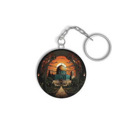 Islamic Keychain, Islamic Gift, Islamic Resin Art "My lord allah"2 side "Palestine"